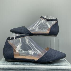NEW Dream Pairs Women’s Flapointed D’Orsay Flats Blue Size 7.5